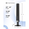 image:imageDREO Smart Tower Fan for Bedroom 4045 Adjustable Height 20dB Quiet Fan  28 fts Velocity DC Motor 9 Speeds 4 Modes 90Oscillating Standing Fan 12H Timer for Home Office with AlexaGoogleBlack