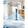 image:imageDREO Smart Tower Fan for Bedroom 4045 Adjustable Height 20dB Quiet Fan  28 fts Velocity DC Motor 9 Speeds 4 Modes 90Oscillating Standing Fan 12H Timer for Home Office with AlexaGoogleBlack