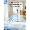 image:imageDREO Smart Tower Fan for Bedroom 4045 Adjustable Height 20dB Quiet Fan  28 fts Velocity DC Motor 9 Speeds 4 Modes 90Oscillating Standing Fan 12H Timer for Home Office with AlexaGoogleWhite