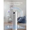 image:imageDREO Smart Tower Fan for Bedroom 4045 Adjustable Height 20dB Quiet Fan  28 fts Velocity DC Motor 9 Speeds 4 Modes 90Oscillating Standing Fan 12H Timer for Home Office with AlexaGoogleWhite