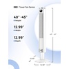image:imageDREO Smart Tower Fan for Bedroom 4045 Adjustable Height 20dB Quiet Fan  28 fts Velocity DC Motor 9 Speeds 4 Modes 90Oscillating Standing Fan 12H Timer for Home Office with AlexaGoogleWhite