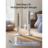 image:imageDREO Smart Tower Fan for Bedroom 4045 Adjustable Height 20dB Quiet Fan  28 fts Velocity DC Motor 9 Speeds 4 Modes 90Oscillating Standing Fan 12H Timer for Home Office with AlexaGoogleWhite