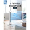 image:imageDREO Smart Tower Fan for Bedroom 90 Oscillating Fan 26fts Wind 28dB  5 speeds 4 modes Quiet Floor Fans for Room  12H timer RemoteAPP amp Voice Control Standing Fans that Blow Cold Air SilverPure White