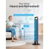 image:imageDREO Smart Tower Fan for Bedroom 90 Oscillating Fan 26fts Wind 28dB  5 speeds 4 modes Quiet Floor Fans for Room  12H timer RemoteAPP amp Voice Control Standing Fans that Blow Cold Air SilverGold