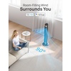 image:imageDREO Smart Tower Fan for Bedroom 90 Oscillating Fan 26fts Wind 28dB  5 speeds 4 modes Quiet Floor Fans for Room  12H timer RemoteAPP amp Voice Control Standing Fans that Blow Cold Air SilverGold