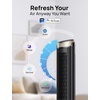 image:imageDREO Smart Tower Fan for Bedroom 90 Oscillating Fan 26fts Wind 28dB  5 speeds 4 modes Quiet Floor Fans for Room  12H timer RemoteAPP amp Voice Control Standing Fans that Blow Cold Air SilverGold
