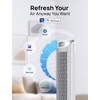 image:imageDREO Smart Tower Fan for Bedroom 90 Oscillating Fan 26fts Wind 28dB  5 speeds 4 modes Quiet Floor Fans for Room  12H timer RemoteAPP amp Voice Control Standing Fans that Blow Cold Air SilverPure White