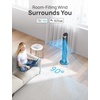 image:imageDREO Smart Tower Fan for Bedroom 90 Oscillating Fan 26fts Wind 28dB  5 speeds 4 modes Quiet Floor Fans for Room  12H timer RemoteAPP amp Voice Control Standing Fans that Blow Cold Air SilverSilver