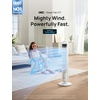 image:imageDREO Smart Tower Fan for Bedroom 90 Oscillating Standing Fans for Room with 4 Speeds 4 Modes 28dB Quiet for Sleep 26fts Velocity 8H Timer RemoteAppVoice Control for Living Room Office HomeWhite