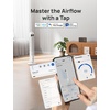 image:imageDREO Smart Tower Fan for Bedroom 90 Oscillating Standing Fans for Room with 4 Speeds 4 Modes 28dB Quiet for Sleep 26fts Velocity 8H Timer RemoteAppVoice Control for Living Room Office HomeWhite