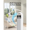 image:imageDREO Smart Tower Fan for Bedroom 90 Oscillating Standing Fans for Room with 4 Speeds 4 Modes 28dB Quiet for Sleep 26fts Velocity 8H Timer RemoteAppVoice Control for Living Room Office HomeWhite