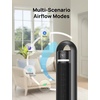 image:imageDREO Smart Tower Fan for Bedroom 90 Oscillating Standing Fans for Room with 4 Speeds 4 Modes 28dB Quiet for Sleep 26fts Velocity 8H Timer RemoteAppVoice Control for Living Room Office HomeBlack