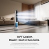 image:imageDREO TurboCool Misting Fan 765S Fans that Blow Cold Air 10F Cooling Fan  34fts Fast Evaporative Air Cooler 6L Tank 20 dB Quiet DC Motor 90 Tower Fan with 12 Speeds 4 Modes for Home GreyWhite