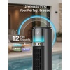 image:imageDREO TurboCool Outdoor Misting Fan 711AS 33 fts High Velocity 20dB Quiet  12 Speeds 4 Modes 150 Customizable Oscillating Smart Standing Fan for Bedroom DC Motor IPX4rated Weather ResistantCharcoal