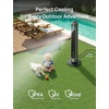 image:imageDREO TurboCool Outdoor Misting Fan 711AS 33 fts High Velocity 20dB Quiet  12 Speeds 4 Modes 150 Customizable Oscillating Smart Standing Fan for Bedroom DC Motor IPX4rated Weather ResistantCharcoal