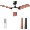 image:imageDREO 42 Ceiling Fans with Lights Low Profile Ceiling Fan with Light and Remote Control Indoor Bedroom Living Room 22dB Quiet DC Motor QuickInstall 6 Speeds Reversible Dimmable 5CCT BlackGray