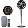image:imageDREO Smart Fan for Bedroom 120105 Omnidirectional Oscillating Quiet 20dB Fan 100ft Air Circulator Pedestal Fan with DC Motor 8 Speeds 6 Modes 3743 Height WiFiVoiceAlexa no lightBlack