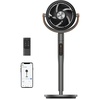 image:imageDREO Smart Fan for Bedroom 120105 Omnidirectional Oscillating Quiet 20dB Fan 100ft Air Circulator Pedestal Fan with DC Motor 8 Speeds 6 Modes 3743 Height WiFiVoiceAlexa no lightGrey