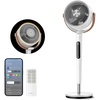 image:imageDREO Smart Fan for Bedroom 120105 Omnidirectional Oscillating Quiet 20dB Fan 100ft Air Circulator Pedestal Fan with DC Motor 8 Speeds 6 Modes 3743 Height WiFiVoiceAlexa no lightWhite