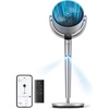 image:imageDREO Smart Fan for Bedroom Positionbased Oscillation 150120 3D Oscillating Fan 110ft Pedestal Fans with WiFiVoiceRemote Standing Fans Work with AlexaGoogle 9 Speeds 6 Modes 20dB SilverSilver