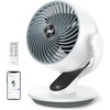 image:imageDREO Smart Fan for Bedroom120 Vertical and 90 Oscillating Fan with RemoteVoice 13 Inch Height Quiet Air Circulator for Whole Room 70 ft 4 Speeds 5 Modes 12H Timer Desk Fans for Home OfficeWhite