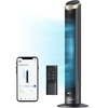 image:imageDREO Smart Tower Fan for Bedroom 90 Oscillating Fan 26fts Wind 28dB  5 speeds 4 modes Quiet Floor Fans for Room  12H timer RemoteAPP amp Voice Control Standing Fans that Blow Cold Air SilverGold