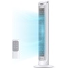image:imageDREO Tower Fan for Bedroom 90 Oscillating Fan 5 Speeds 4 Cooling Modes  26 fts Powerful Airflow 28dB Quiet Fan 12H Timer 40 Standing Floor Fan for Home Office with Remote ControlWhite