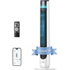 image:imageDREO TurboCool Outdoor Misting Fan 711AS 33 fts High Velocity 20dB Quiet  12 Speeds 4 Modes 150 Customizable Oscillating Smart Standing Fan for Bedroom DC Motor IPX4rated Weather ResistantWhite