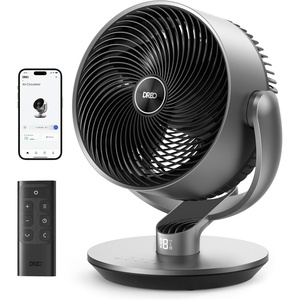 image:imageDREO 16 Inch 20dB Quiet Smart Fans for Bedroom DC Room Fan with Remote 120120 Oscillating Fan 6 Modes 9 Speeds 12H TimerWorks AlexaGoogleWiFiVoice Control Silver Oversize DRHAF004SSilver