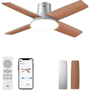 image:imageDREO Ceiling Fans with Lights 44 Flush Mount Smart Ceiling Fan RemoteSilver