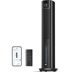 image:imageDREO Evaporative Air Swamp Cooler 43 Cooling Fans that Blow Cold Air  2026 Upgraded 80 Oscillating Floor Fan for Bedroom Easy Cleaning APP Control Ice Pack 4 Speeds 4 Modes 12H Timer WhiteMatte Black