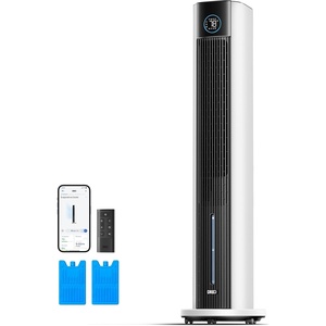 image:imageDREO Evaporative Air Swamp Cooler 43 Cooling Fans that Blow Cold Air  2026 Upgraded 80 Oscillating Floor Fan for Bedroom Easy Cleaning APP Control Ice Pack 4 Speeds 4 Modes 12H Timer WhiteWhite