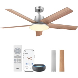 image:imageDREO Smart Ceiling Fan with Lights 52 Inch 12 Speeds amp 3 Fan Modes Stepless Dimmable LED Light Timer 22dB Quiet DC Motor RemoteAPPAlexa Control Black Ceiling Fans Indoor 2026 UpgradedSilver