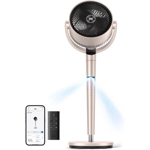 image:imageDREO Smart Fan for Bedroom Positionbased Oscillation 150120 3D Oscillating Fan 110ft Pedestal Fans with WiFiVoiceRemote Standing Fans Work with AlexaGoogle 9 Speeds 6 Modes 20dB SilverStarlight