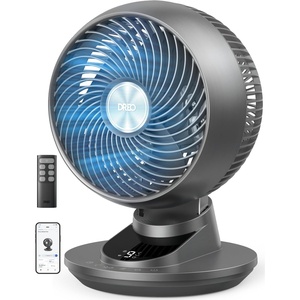 image:imageDREO Smart Fan for Bedroom Powerful 85 ft Airflow 12 Inches Desk Fans in 20dB Quiet 9090 oscillating fans AppVoice Control 9 Speeds amp 812H Timer for Home Office DormGrey