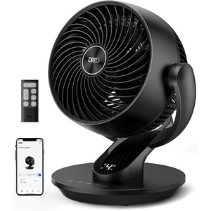 image:imageDREO Smart Fan for Bedroom120 Vertical and 90 Oscillating Fan with RemoteVoice 13 Inch Height Quiet Air Circulator for Whole Room 70 ft 4 Speeds 5 Modes 12H Timer Desk Fans for Home OfficeBlack