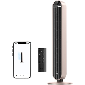 image:imageDREO Smart Tower Fan for Bedroom 120 Oscillating Fan 20dB Quiet DC Motor  28fts Airflow 12 Speeds 4 Modes Bladeless Standing Fan 12H Timer Cooling Fan for Home Living Room App amp Alexa ControlStarlight