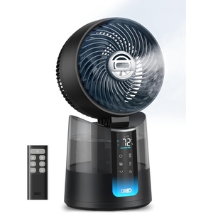 image:imageDREO TurboCool Misting Fan 516 5 Drop Cooling Fans that Blow Cold Air  15030 Omnidirectional Oscillating Evaporative air cooler 26 fts Wind Ultrafine Mist 20dB 6 Speeds 2 Modes GreyBlack