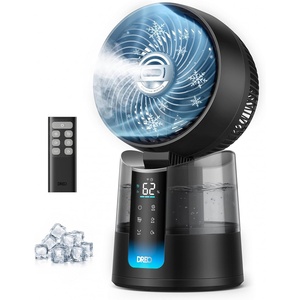 image:imageDREO TurboCool Misting Fan 516 5 Drop Cooling Fans that Blow Cold Air  15030 Omnidirectional Oscillating Evaporative air cooler 26 fts Wind Ultrafine Mist 20dB 6 Speeds 2 Modes WhiteBlack