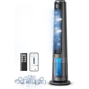 image:imageDREO TurboCool Misting Fan 765S Fans that Blow Cold Air 10F Cooling Fan  34fts Fast Evaporative Air Cooler 6L Tank 20 dB Quiet DC Motor 90 Tower Fan with 12 Speeds 4 Modes for Home GreyGrey