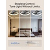 image:imageDREO Smart RGBIC Ceiling Fans with Lights Low profile Ceiling Fan with AlexaApp 20 Dimmable Lighting amp Color Tuning 22dB Quiet for Bedroom Game Room Easy Installation Black