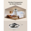 image:imageDREO Smart RGBIC Ceiling Fans with Lights Low profile Ceiling Fan with AlexaApp 20 Dimmable Lighting amp Color Tuning 22dB Quiet for Bedroom Game Room Easy Installation Black