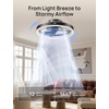 image:imageDREO Smart RGBIC Ceiling Fans with Lights Low profile Ceiling Fan with AlexaApp 20 Dimmable Lighting amp Color Tuning 22dB Quiet for Bedroom Game Room Easy Installation Black