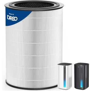 image:imageDREO Replacement Filter for Smart Air Purifier Macro Max ASDRHAP003AS 3in1 High Efficiency and Activated Carbon Filter for Removal of Smoke Odor Dust Allergens Pollen Black 1 Pack