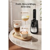 image:imageDREO Milk Frother Handheld Coffee Drink Hand Mixer Wand BaristaMaker NanoSilver Black with Cup