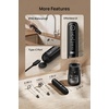 image:imageDREO Milk Frother Handheld Coffee Drink Hand Mixer Wand BaristaMaker NanoSilver Black with Cup
