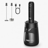 image:imageDREO Milk Frother Handheld Coffee Drink Hand Mixer Wand BaristaMaker NanoSilver Black with Cup