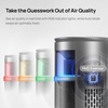 image:imageDREO Smart Air Purifier With RGBIC LightHome Air Cleaner with WiFiVoiceAlexa 4 Speeds amp AutoTurboHEPA Sleep Modes for Smoke Dust Pollen Odor PM25 Monitor DREO 530S DRHAP010S BlackSliver RGBIC  WiFi